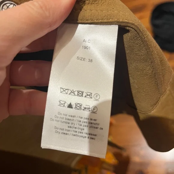 Ganni Tan Leather Mini Dress - Picture 4 of 6